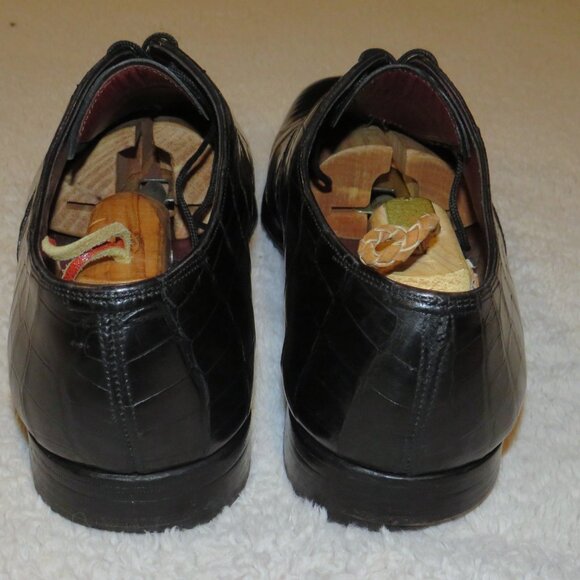 Ralph Lauren Purple Label Edward Green Black Crocodile Leather Derby 9.5/10 main image 4